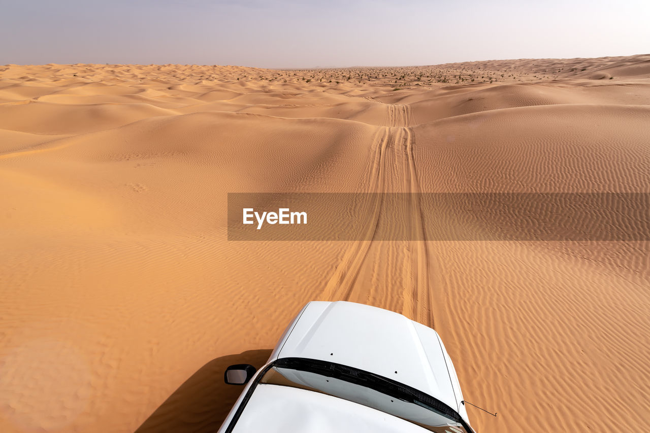 Scenic view of desert against sky