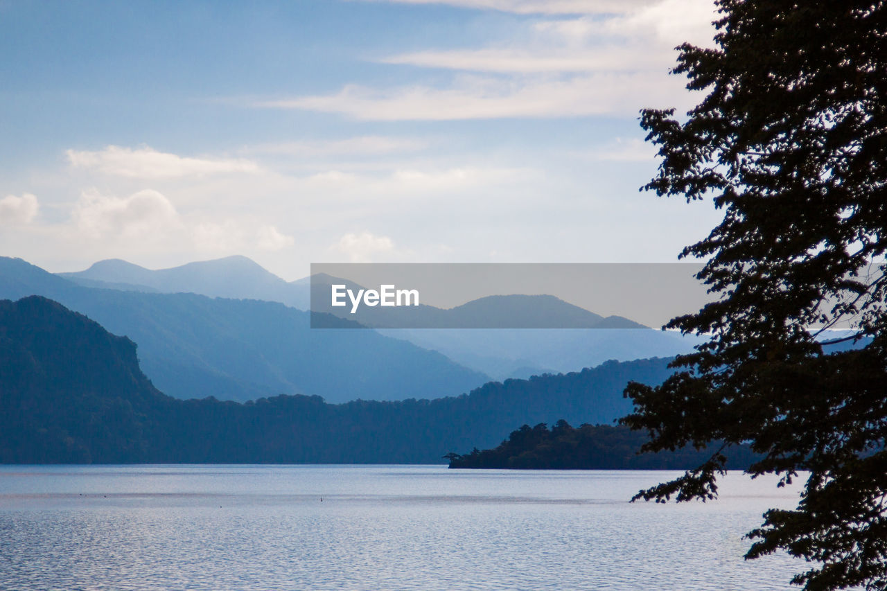 SCENIC VIEW OF MOUNTAINS AGAINST CLOUDY SKY