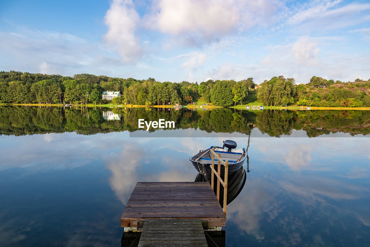 PANORAMIC VIEW OF LAKE AGAINST SKY