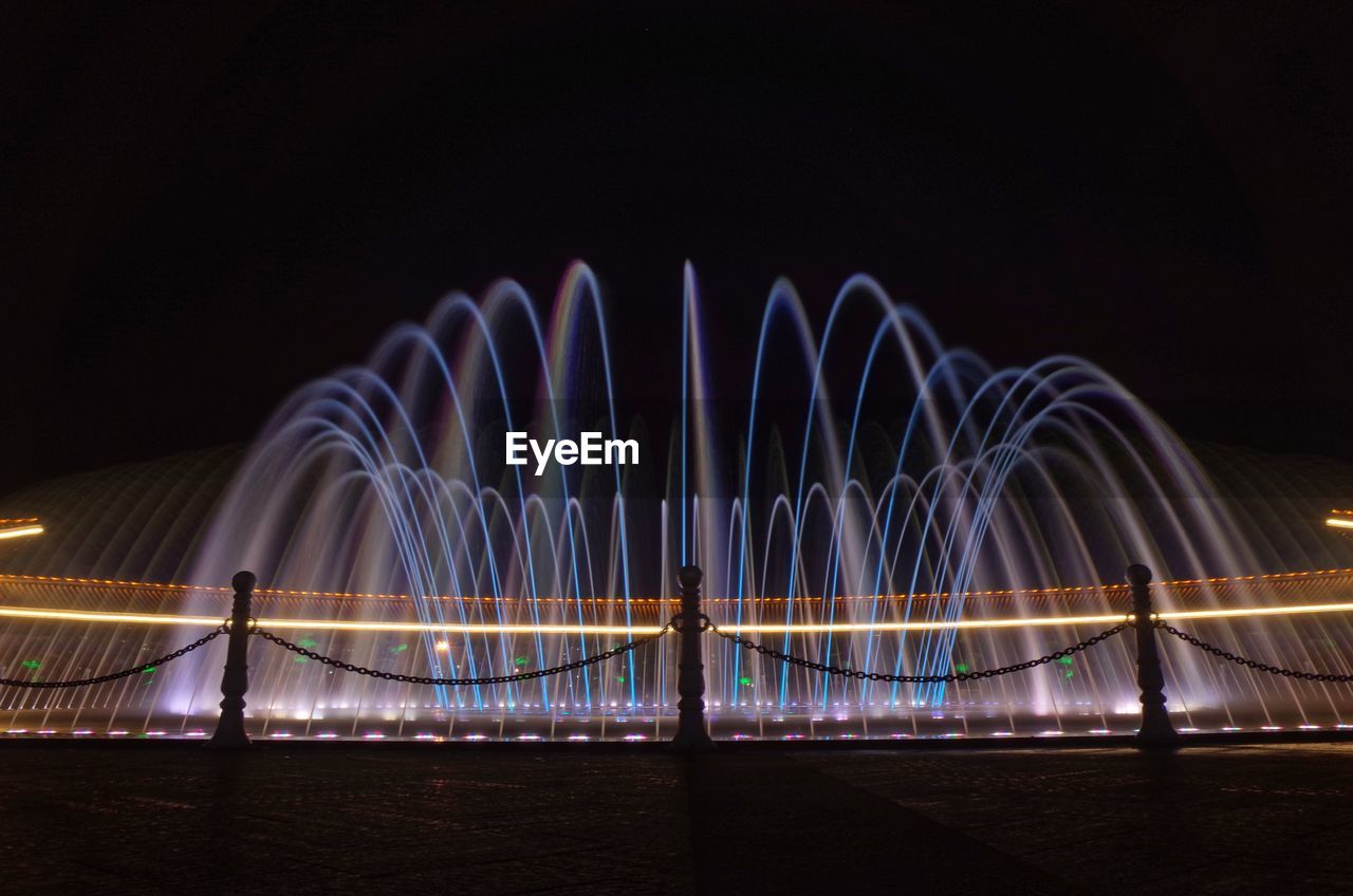 LIGHT TRAILS AT NIGHT