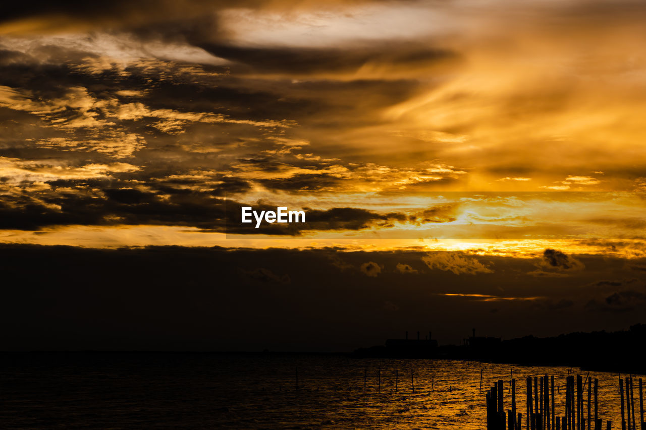 SCENIC VIEW OF SEA DURING SUNSET