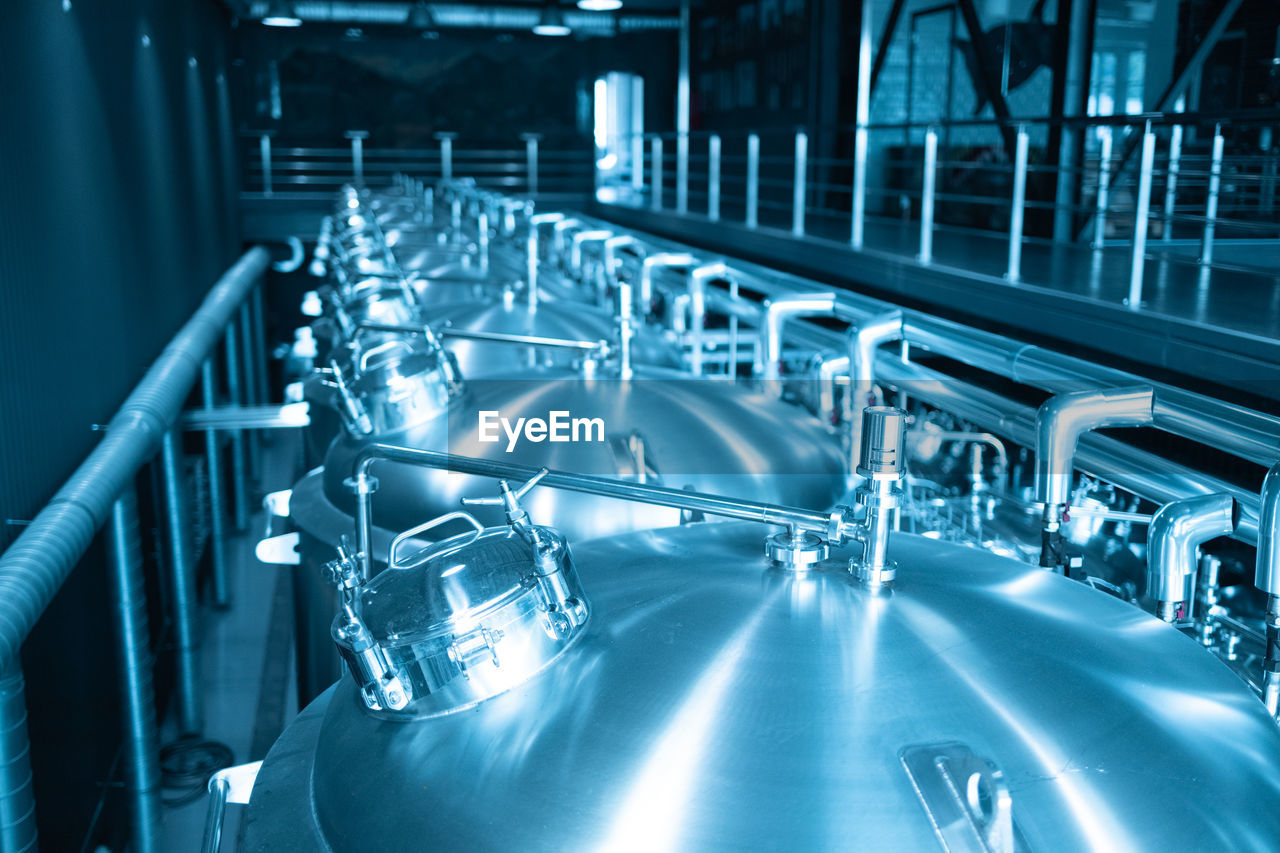 high angle view of empty seats in factory