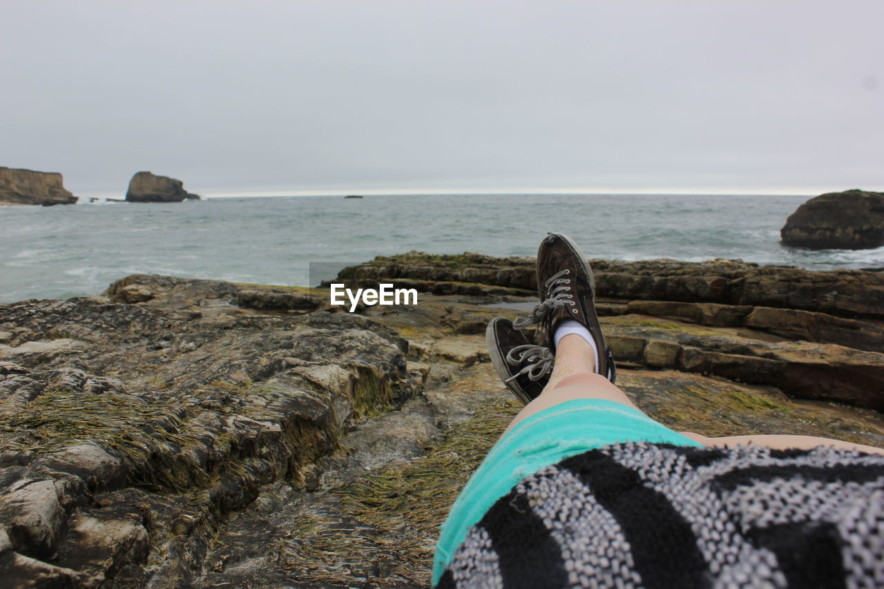 Relaxing on the tidepools in santa cruz 