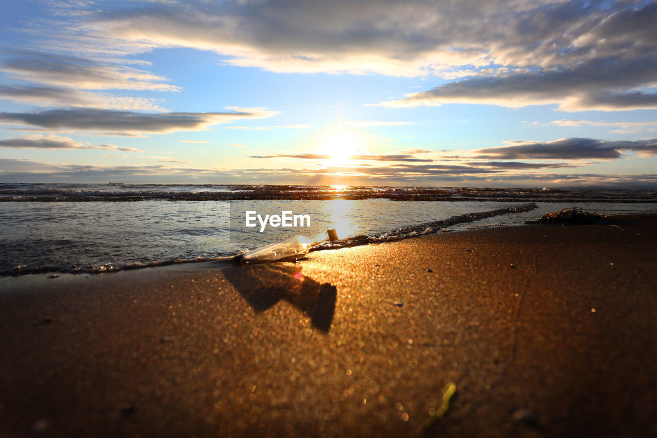 SCENIC VIEW OF SEA DURING SUNSET