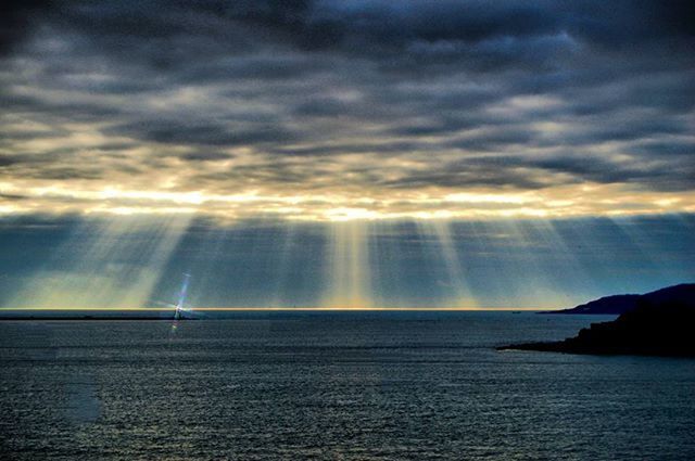 SCENIC VIEW OF SEA DURING SUNSET