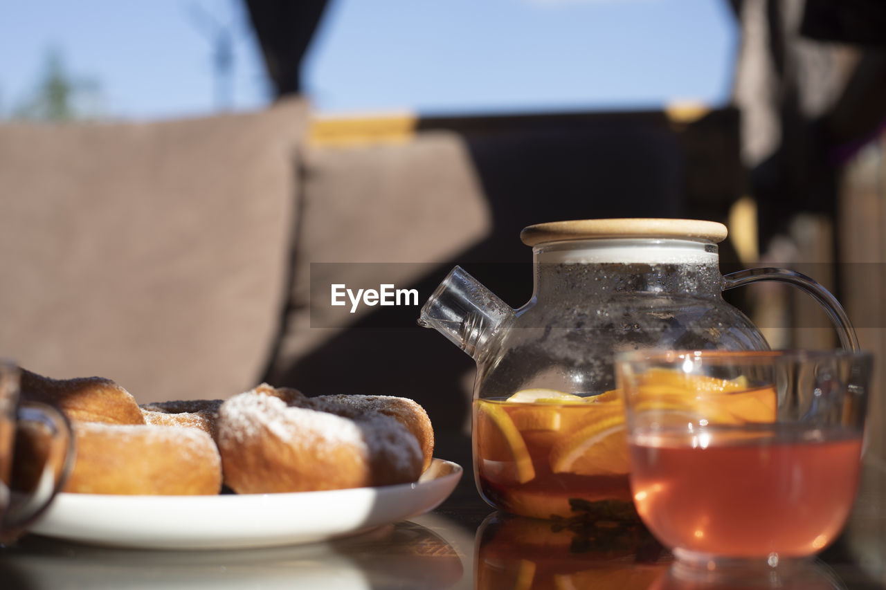 high angle view of coffee on table