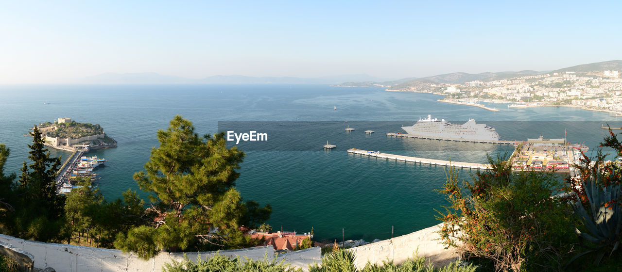 HIGH ANGLE VIEW OF SEA AGAINST SKY