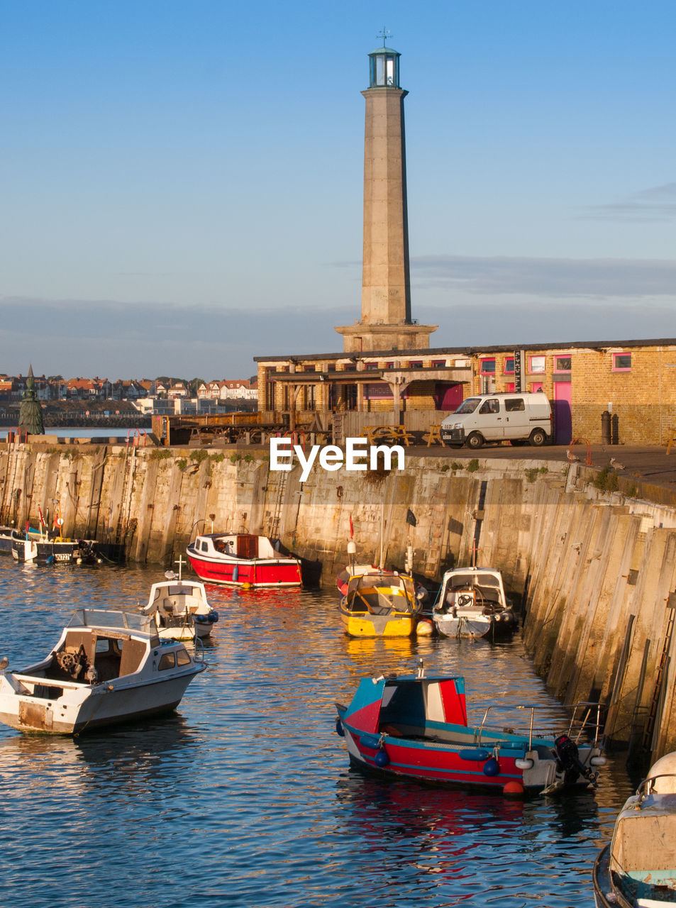 VIEW OF BOATS IN SEA