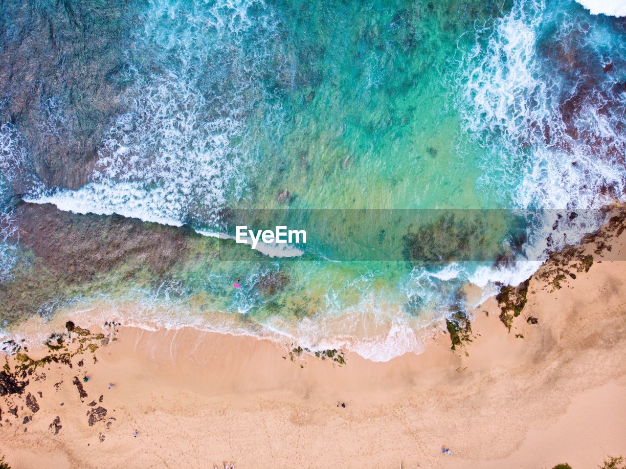 High angle view of beach