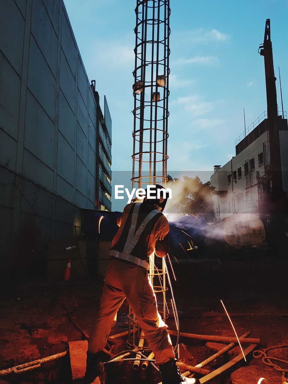 Man working at construction site