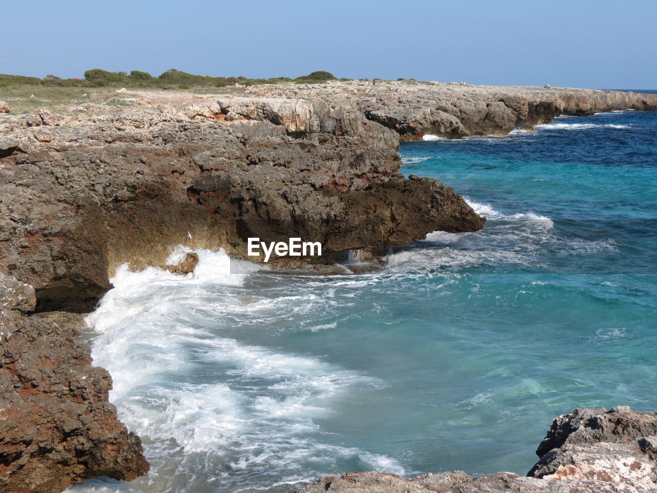 Rock formations by sea