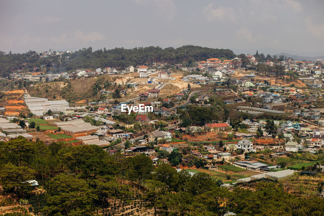 High angle view of city in vietnam