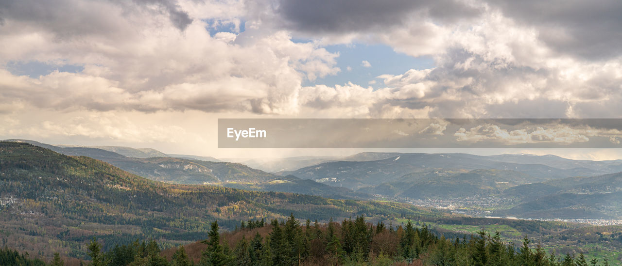 View into the murgtal in the northern black forest on a beautiful spring day