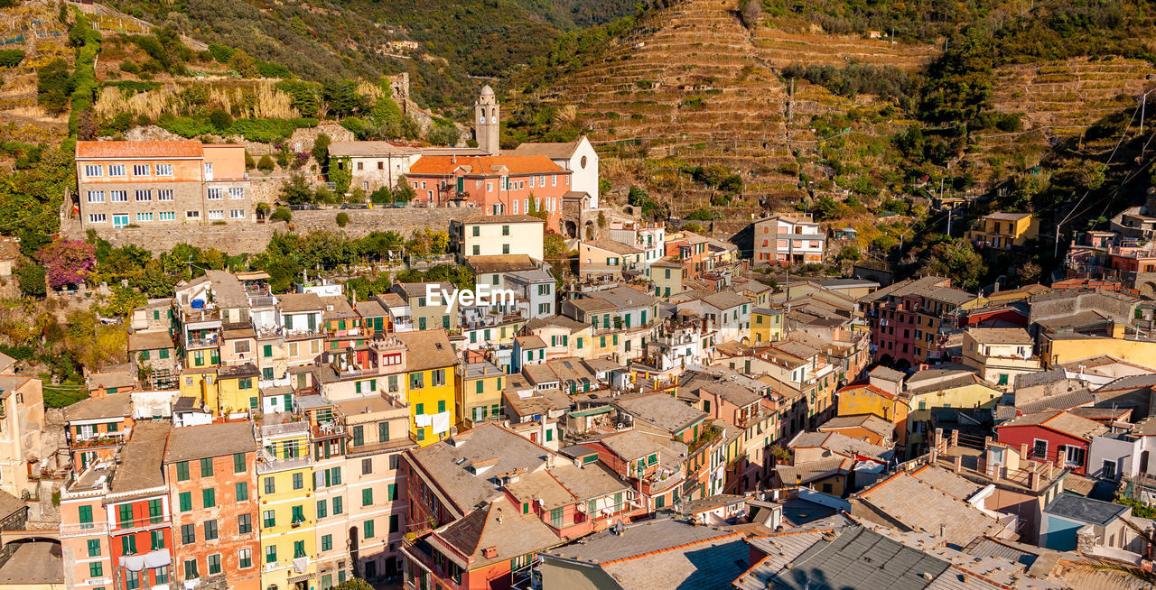 HIGH ANGLE VIEW OF CITY BUILDINGS