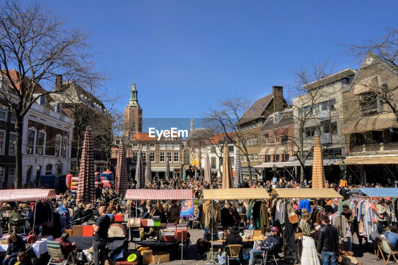 Free market during queen's day 2015 the hague, south holland, netherlands