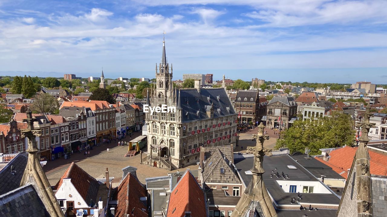 Gouda, markt and church