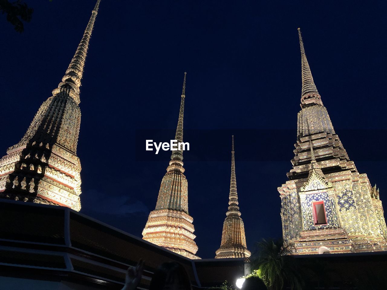 Low angle view of temple building against sky