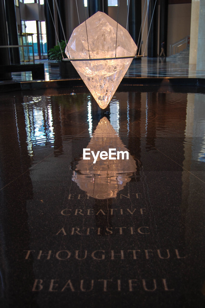 Illuminated eleven tears memorial at american express tower