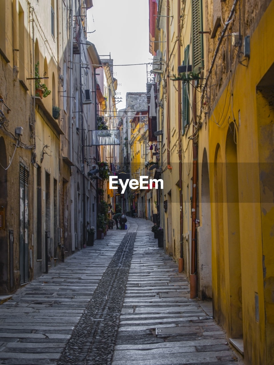 Narrow alley amidst buildings in city