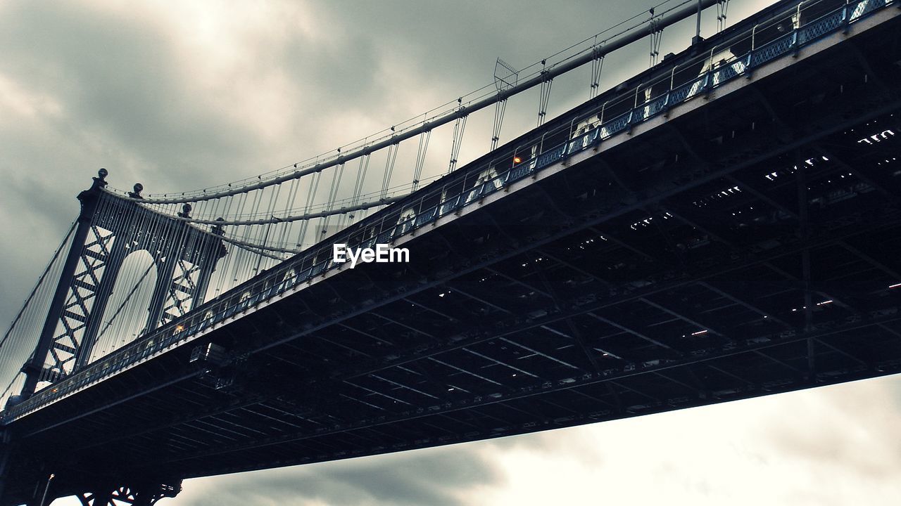 Low angle view of bridge against sky