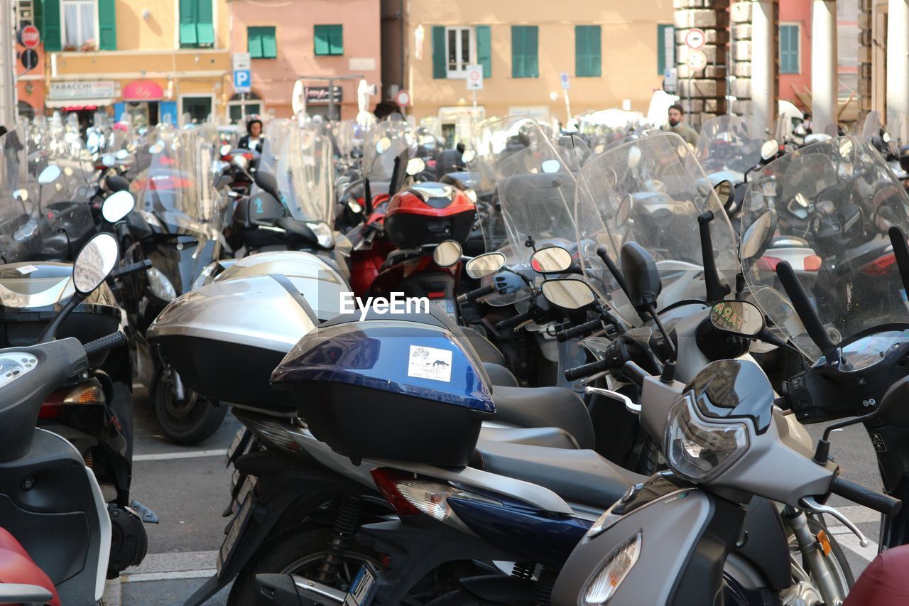 Motorcycles parking bikes park
