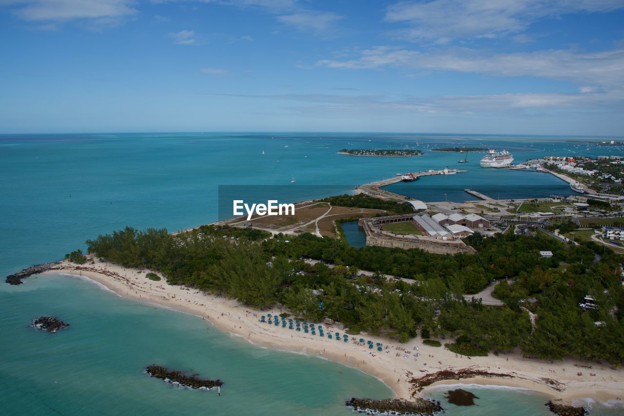 Helicopter view of key west florida
