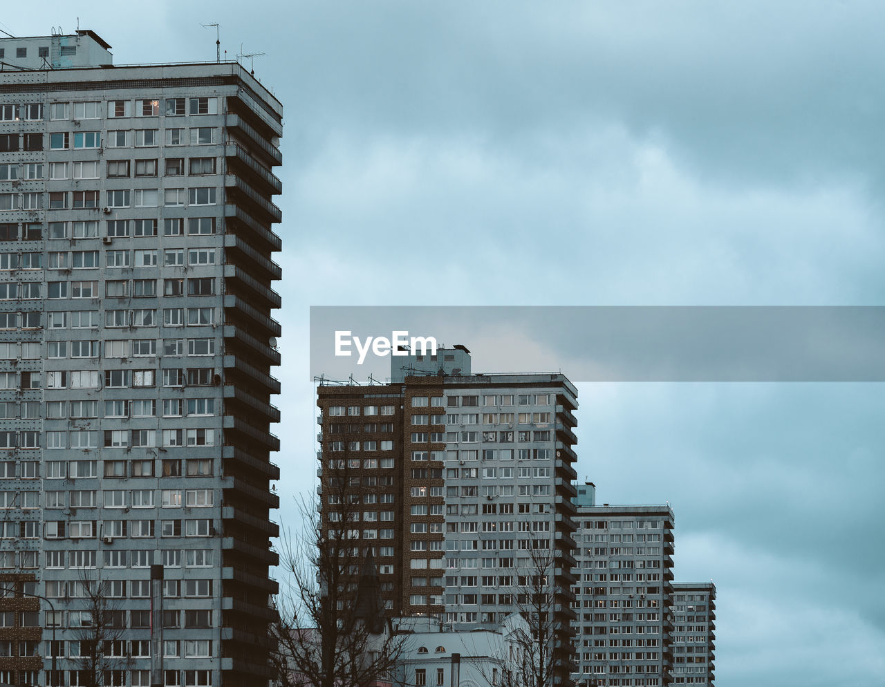 Low angle view of arbat buildings against sky