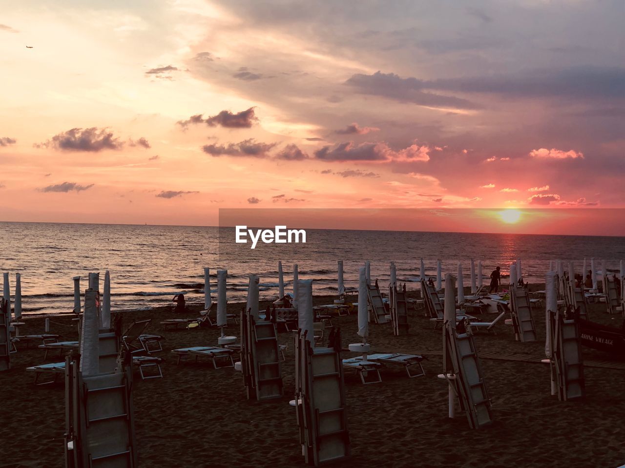 SCENIC VIEW OF SEA DURING SUNSET