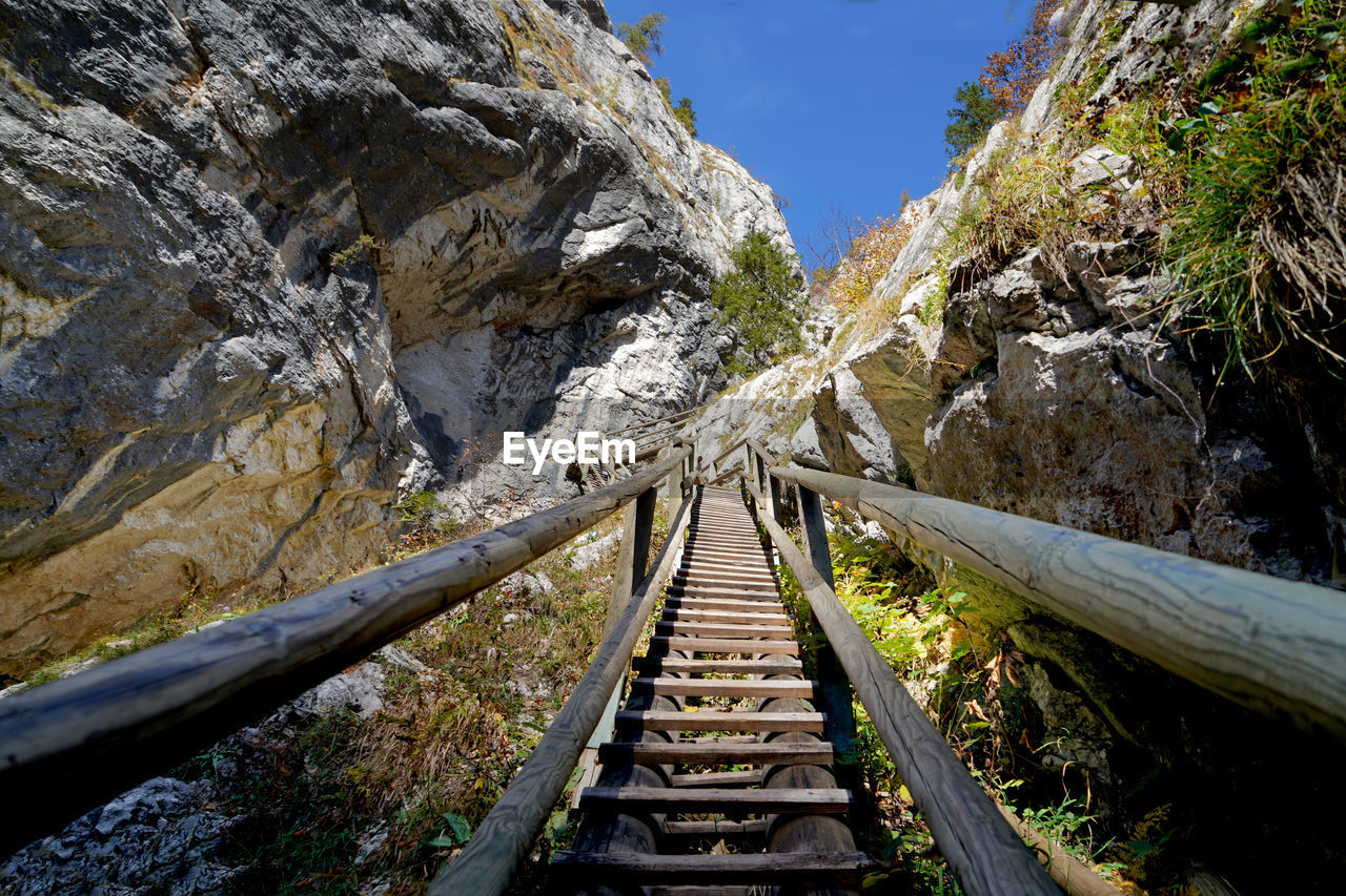 FOOTBRIDGE OVER ROCK FORMATION