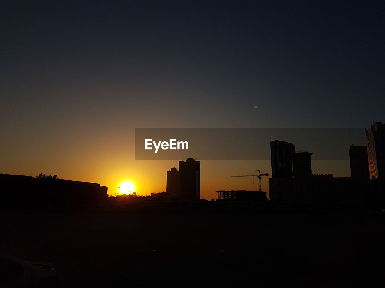 SUNSET OVER CITY