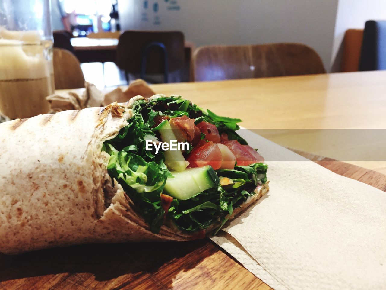 CLOSE-UP OF SALAD ON TABLE