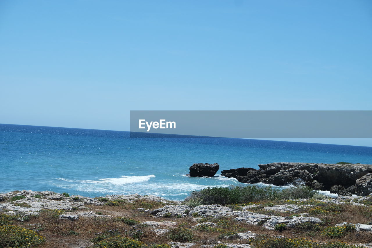 SCENIC VIEW OF SEA AGAINST BLUE SKY