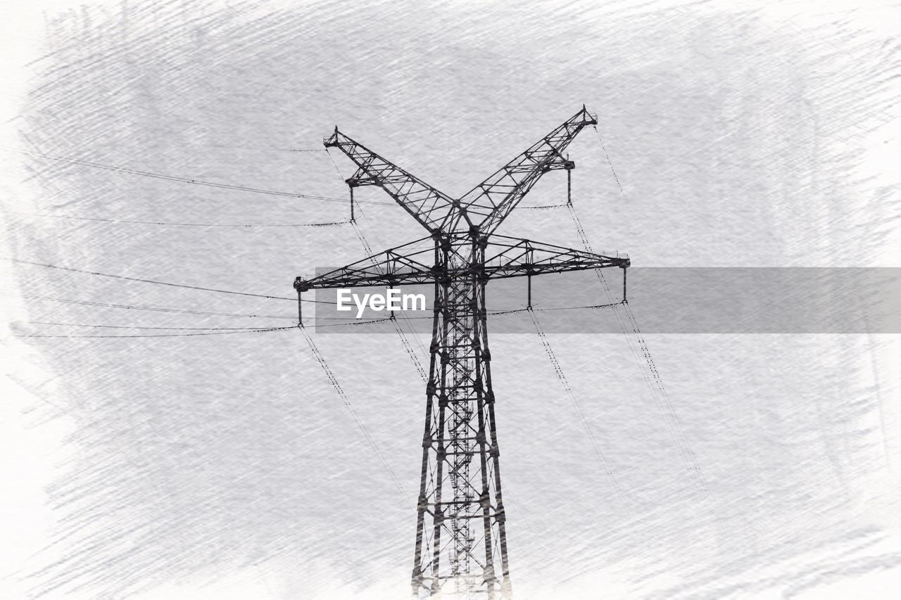 LOW ANGLE VIEW OF POWER LINES AGAINST SKY