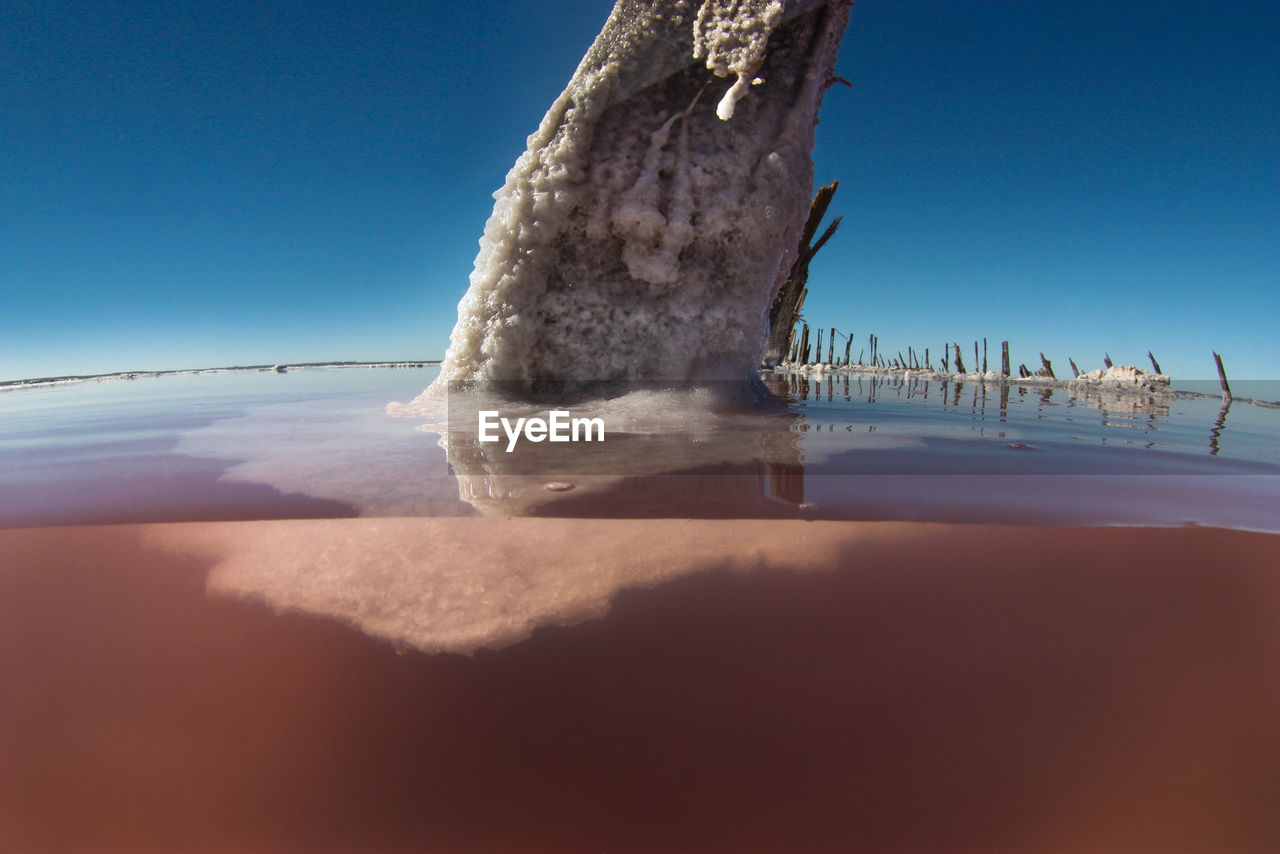 SCENIC VIEW OF BEACH AGAINST CLEAR SKY