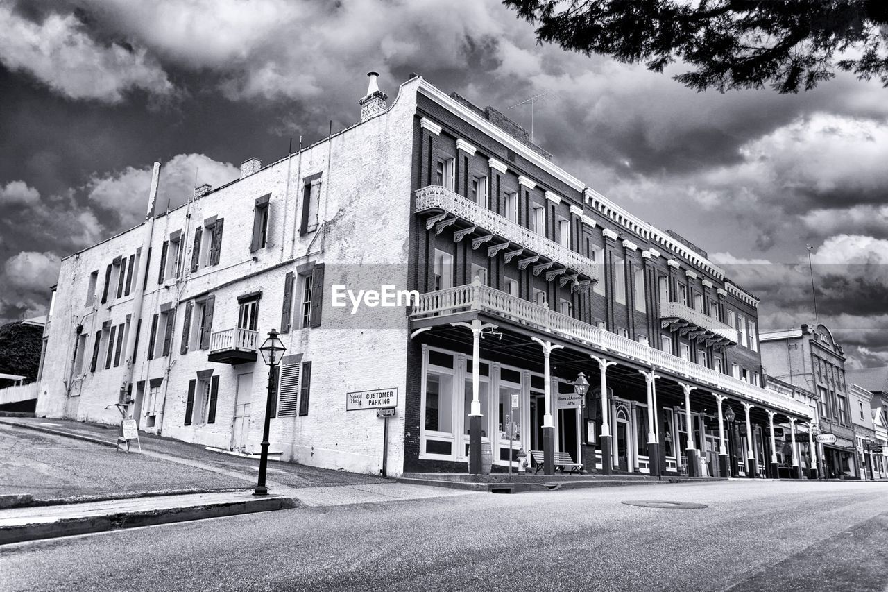 Historic townhouses along high street