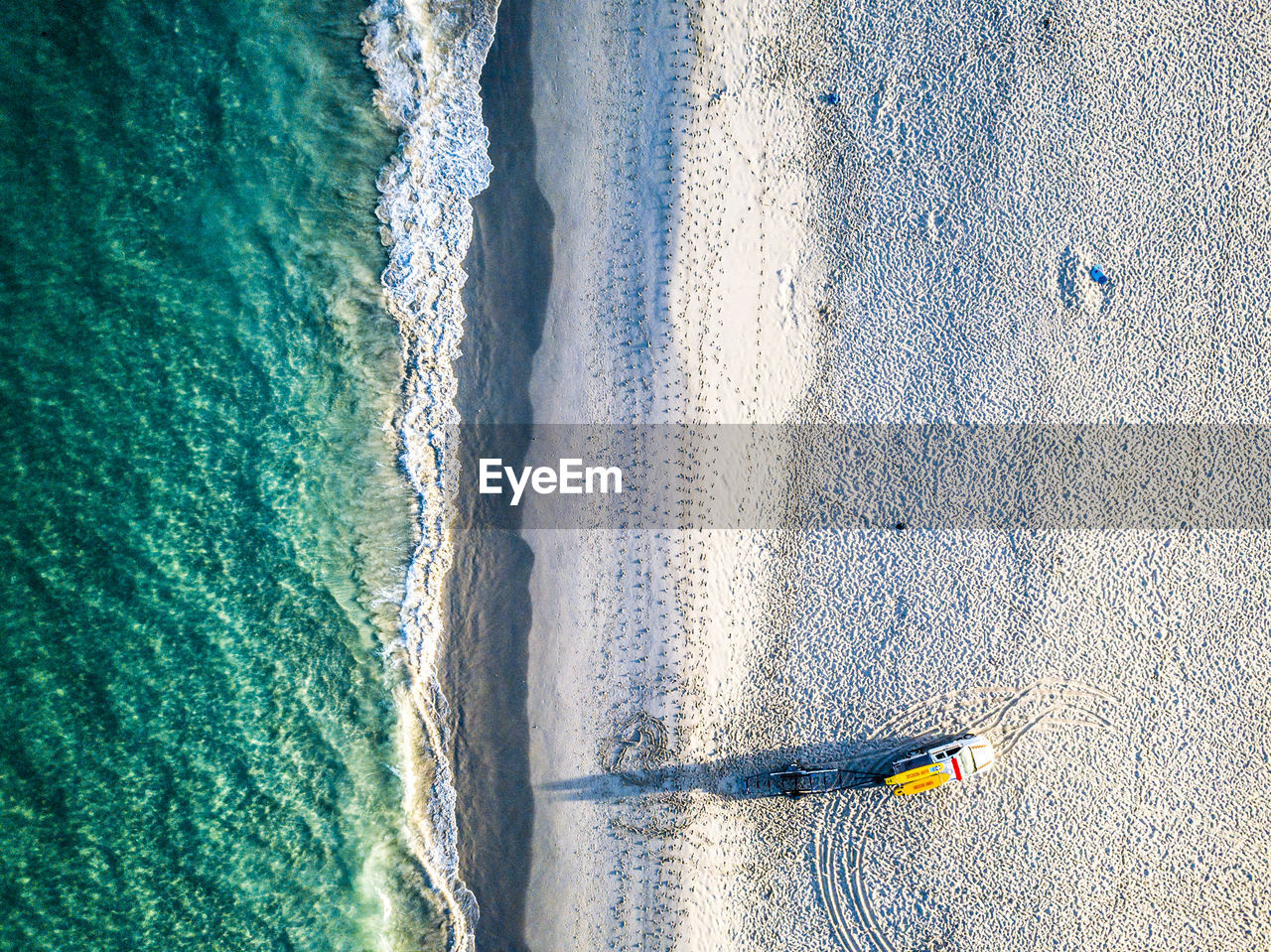 High angle view of beach