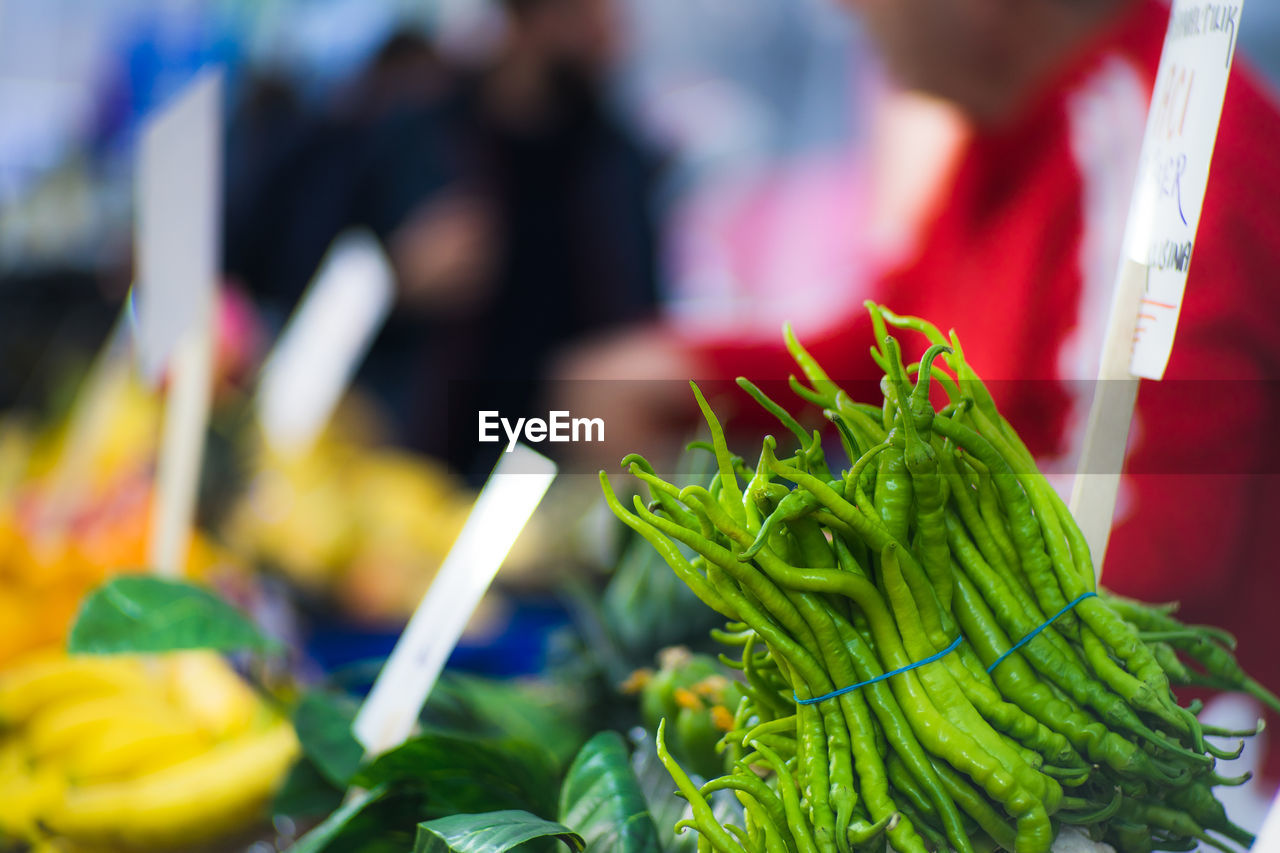 CLOSE-UP OF VEGETABLES FOR SALE IN MARKET STALL