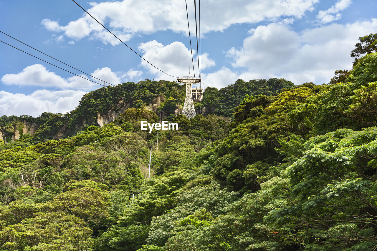 Ropeway of mount nokogiri in the kanayama district of futtsu town in chiba prefecture.