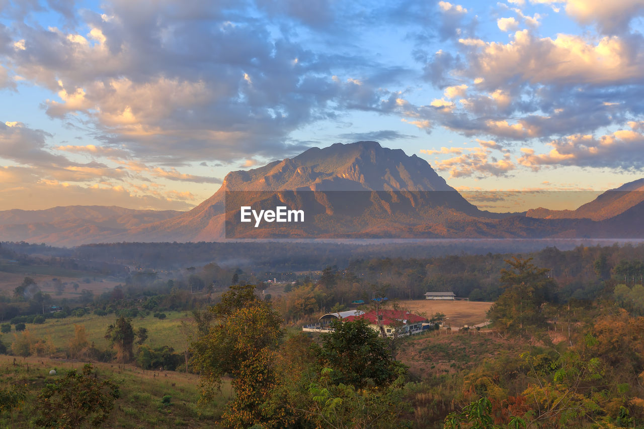 SCENIC VIEW OF LANDSCAPE DURING SUNSET