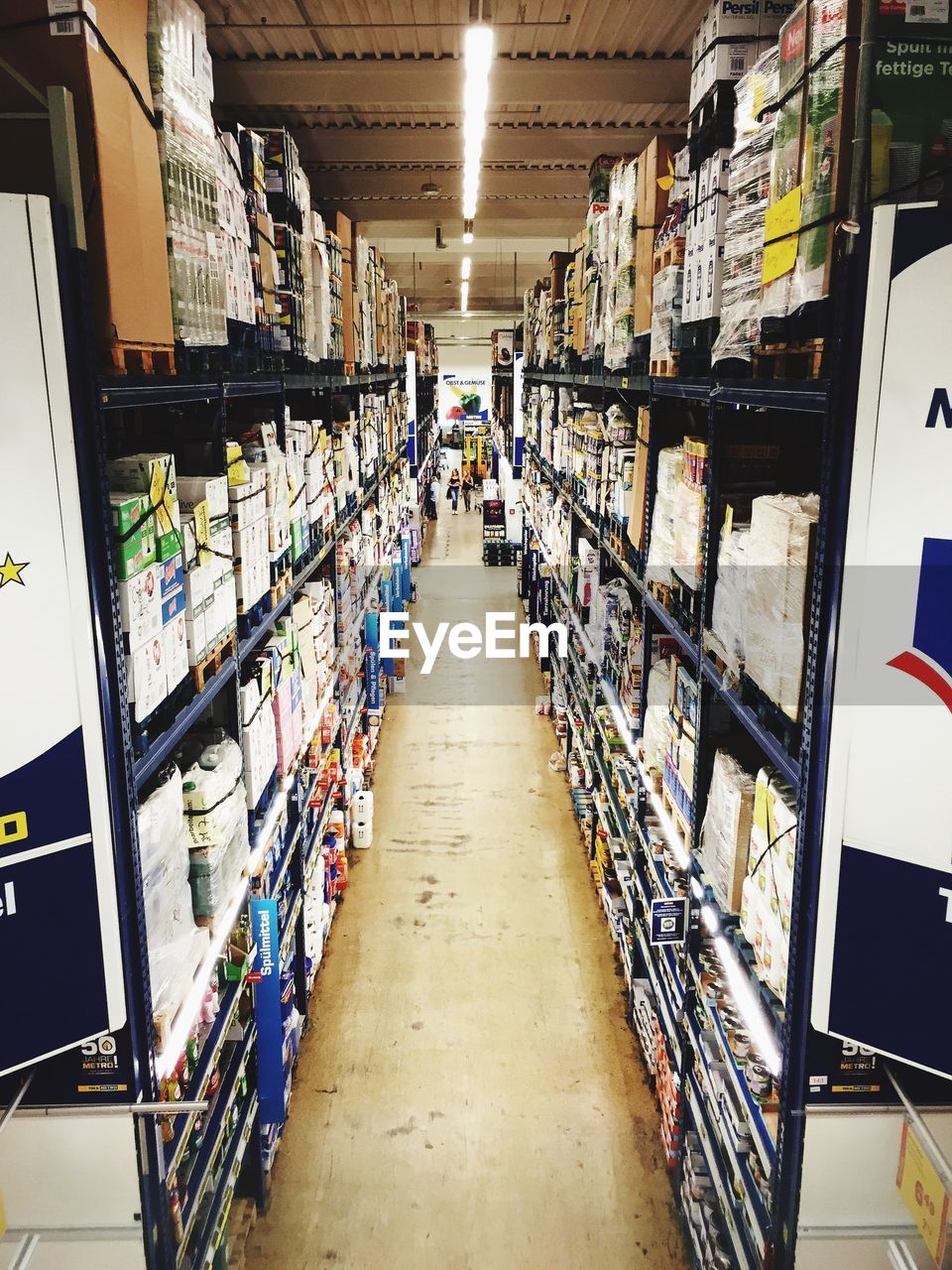 Group of objects on racks