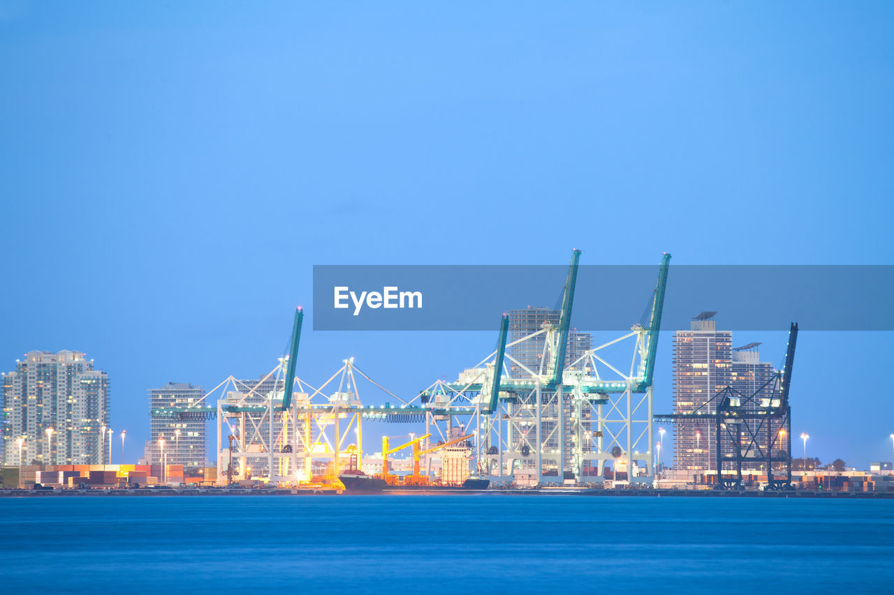 Cranes at the port of miami, miami, florida, united states