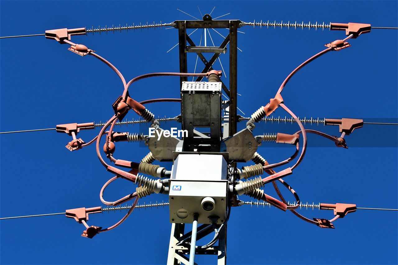 Electricity pylon in formentera del segura spain