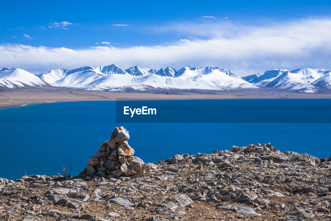 Clean landscape in tibet china.