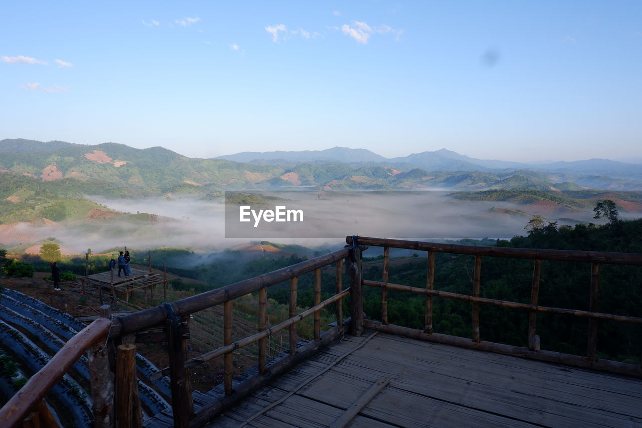 High angle view of landscape against sky