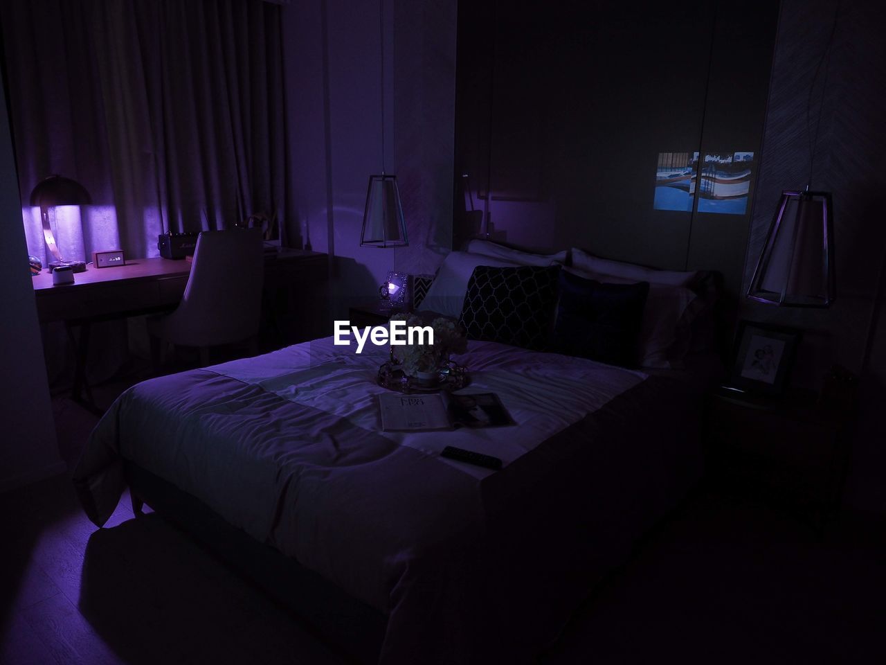 Empty chairs and table at home