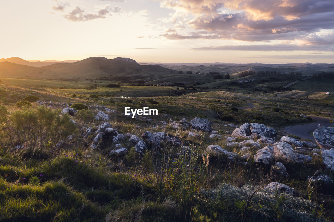 SCENIC VIEW OF LANDSCAPE DURING SUNSET