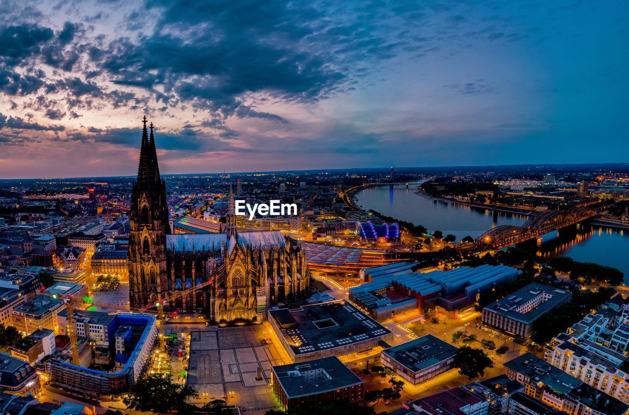 Cologne cathedral germany during sunset