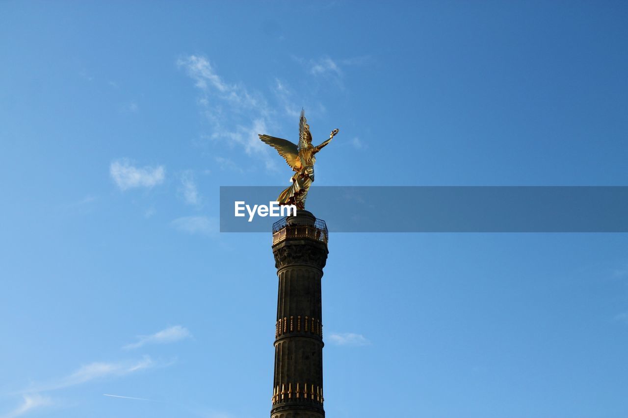 Low angle view of victory column, berlin