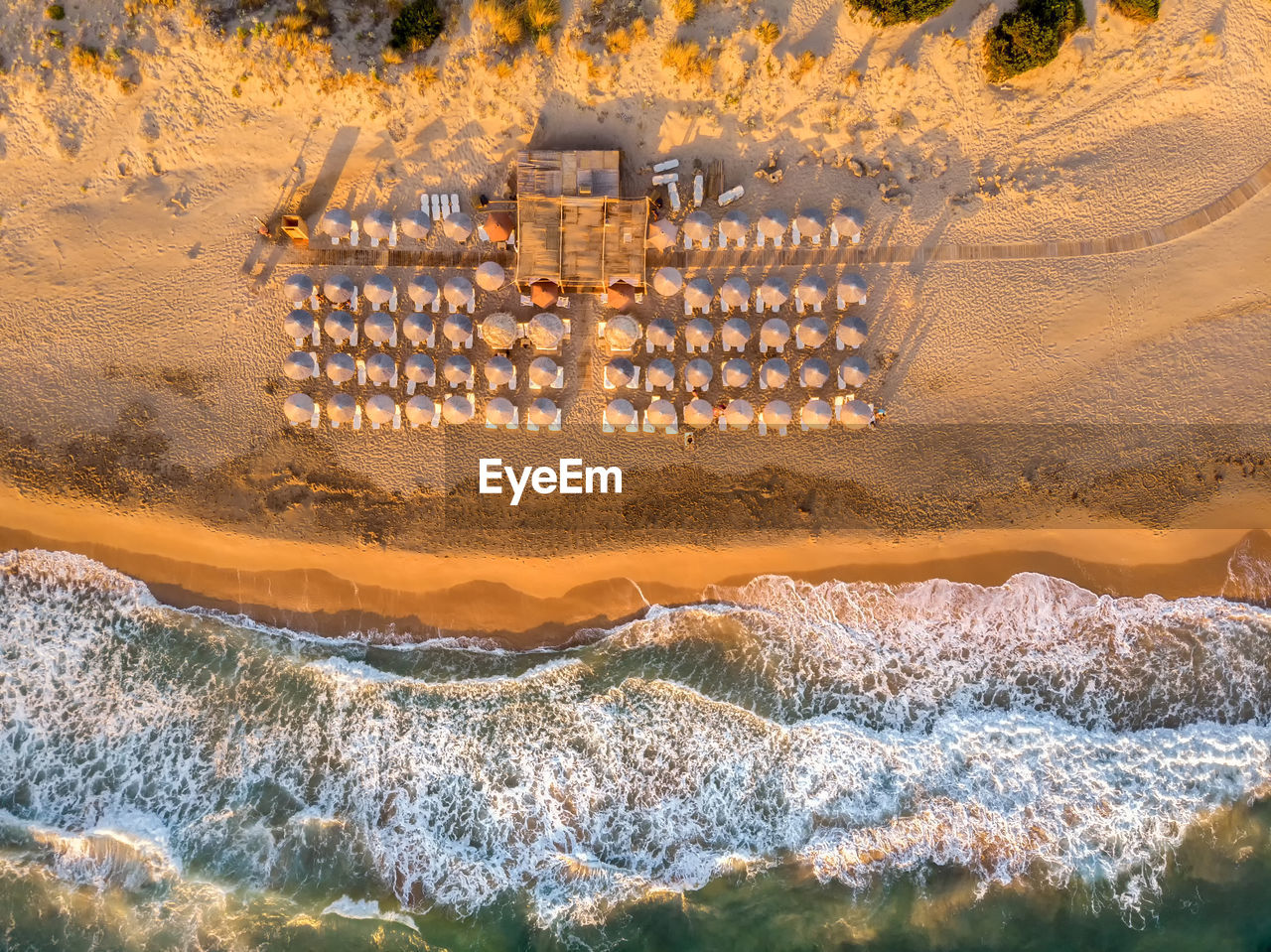 View of sea through drone eye