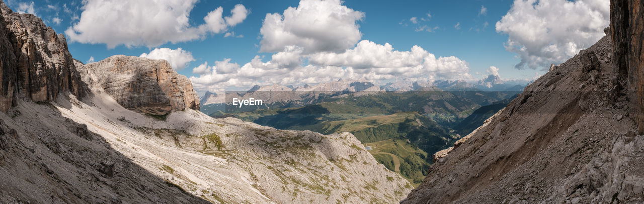 Val badia view sass pordoi, alto adige - sudtirol - italy